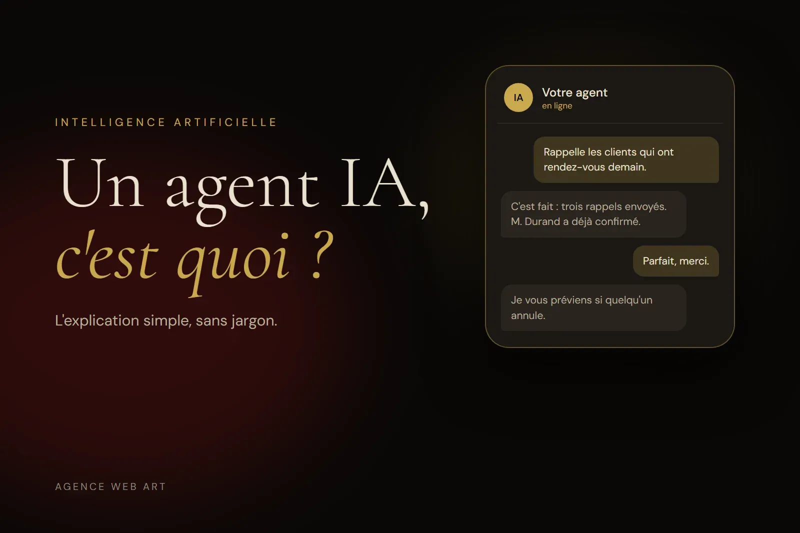 Qu'est-ce qu'un agent IA ? L'explication simple, avec des exemples