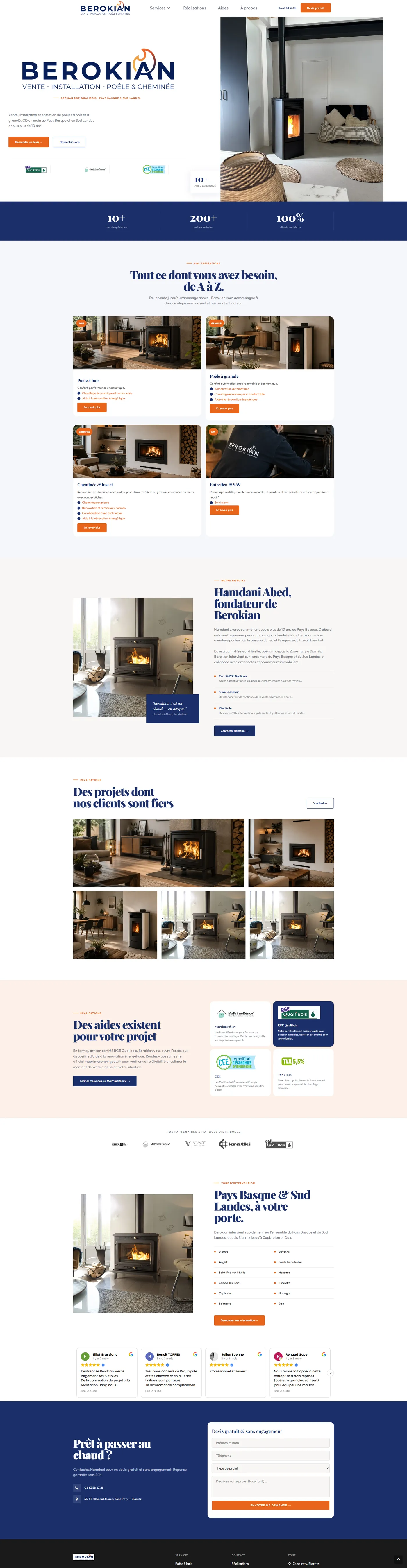 Page d'accueil du site Berokian