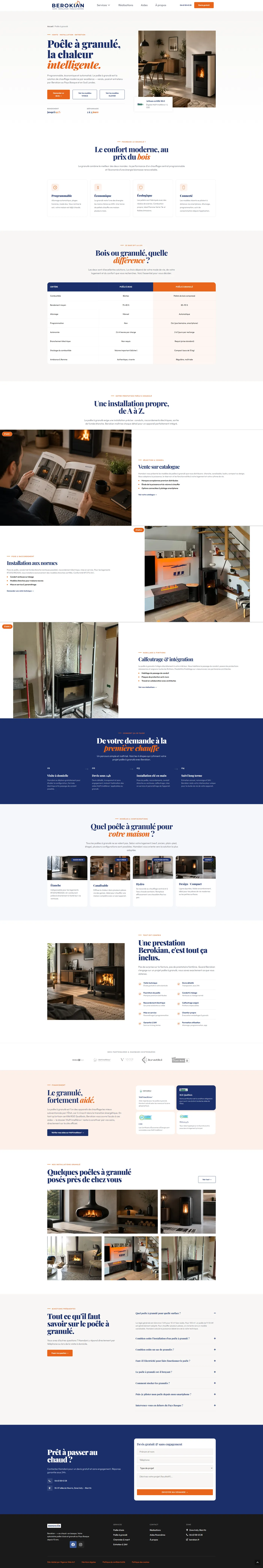 Page dédiée aux poêles à granulés