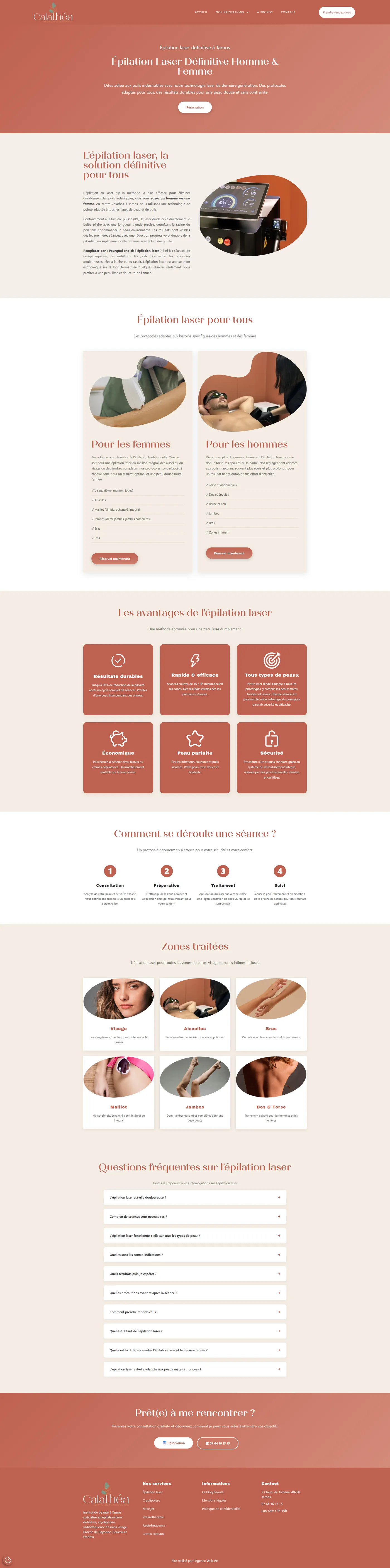 Page dédiée à l'épilation laser