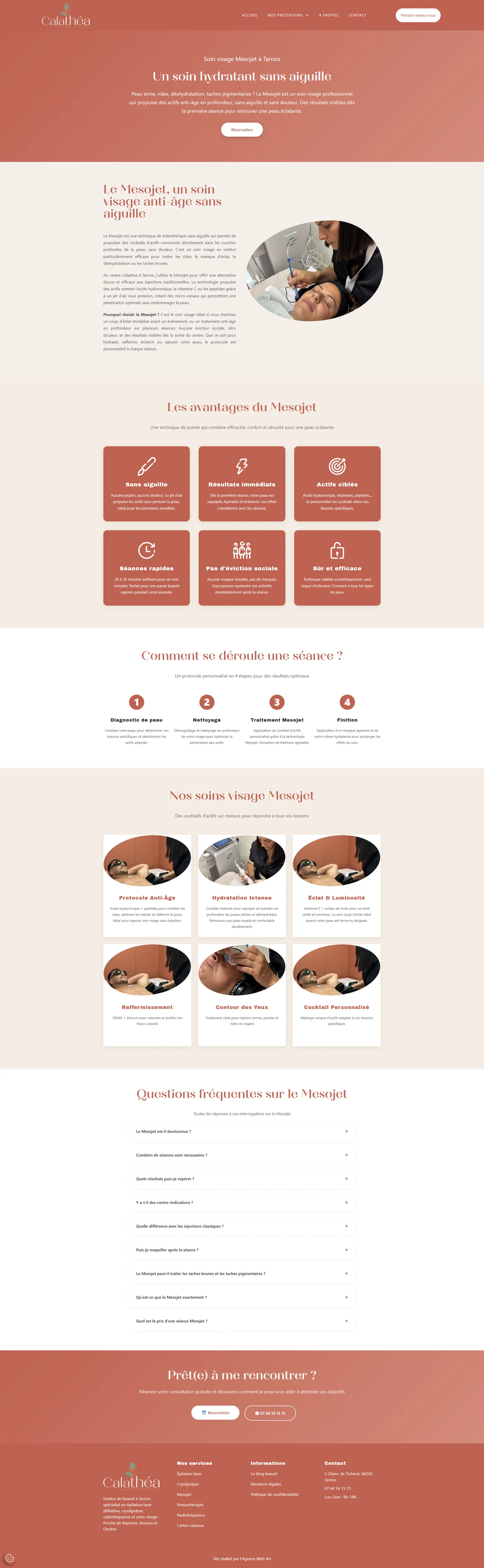 Page de présentation du soin Mésojet