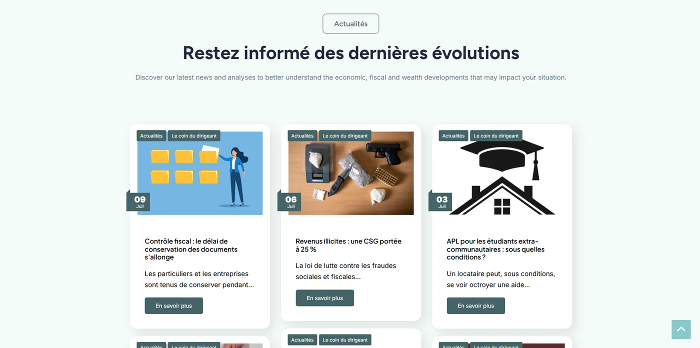 Le blog et les articles du site