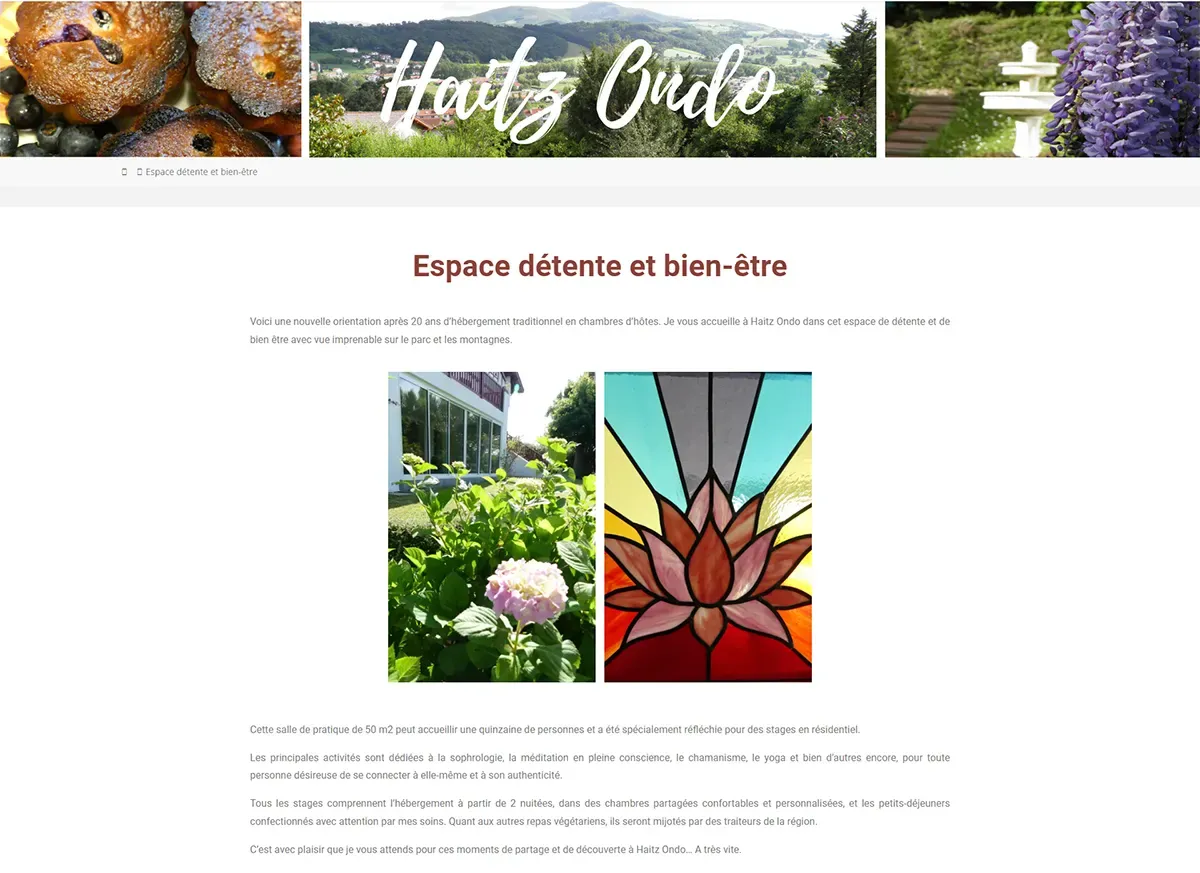 Aperçu de la nouvelle page yoga de Haitz Ondo