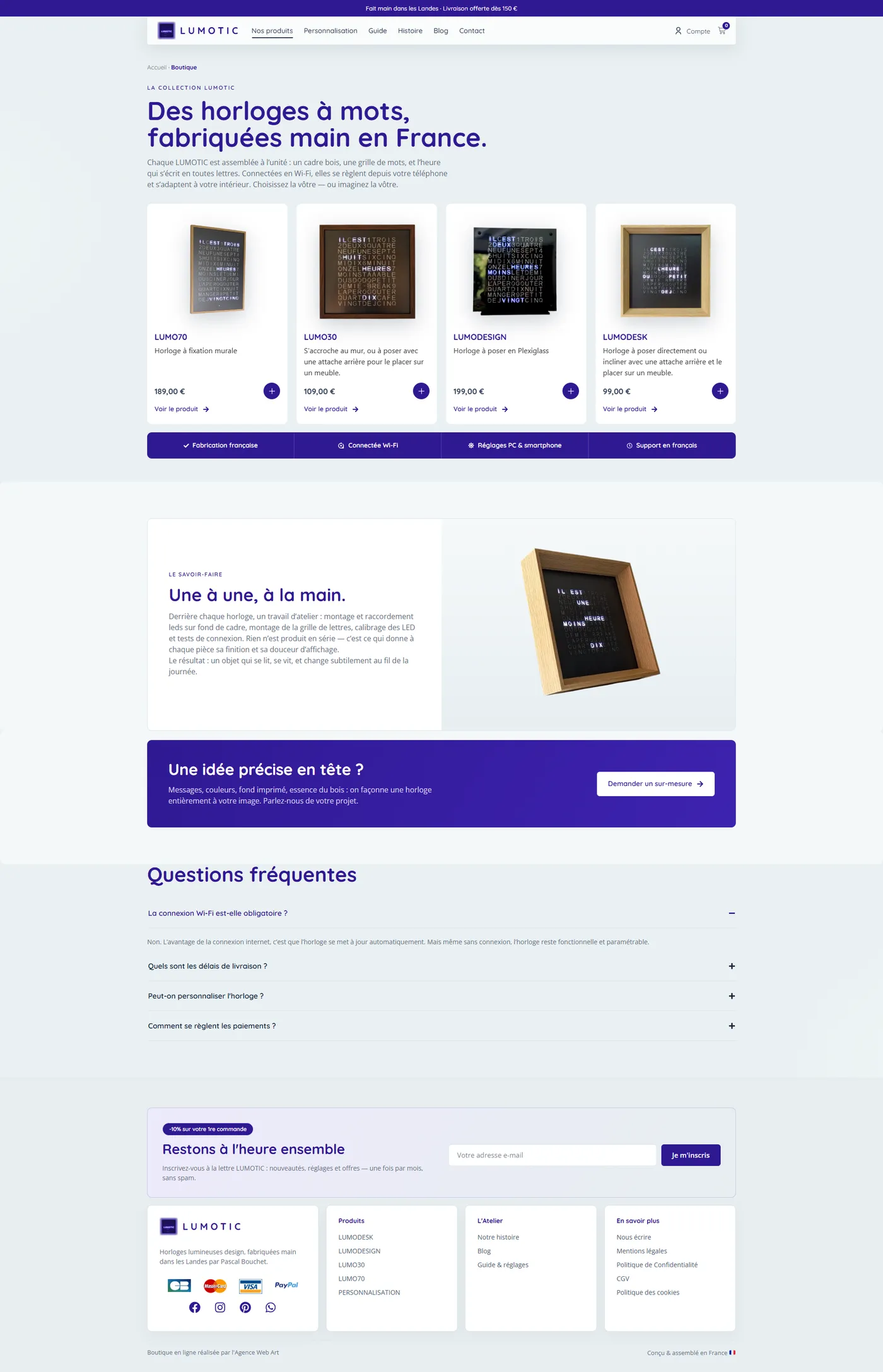 Nouvelle boutique en ligne Lumotic