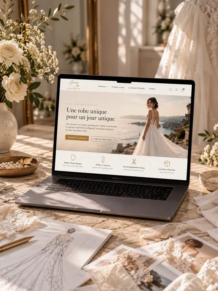Maison Chrissafis · E-commerce · robes de mariée