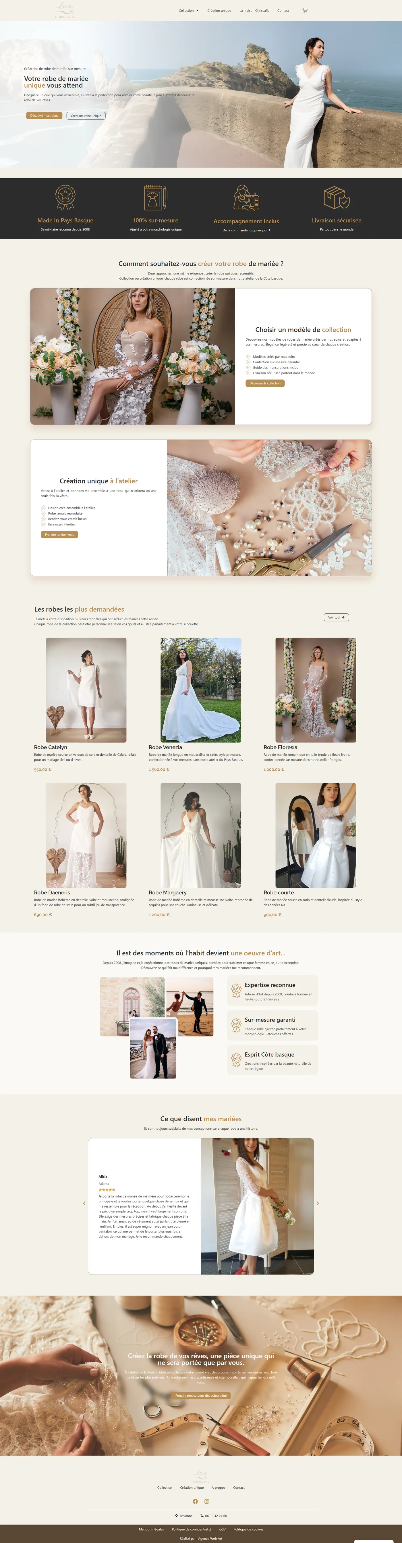 Page d'accueil de la boutique Maison Chrissafis