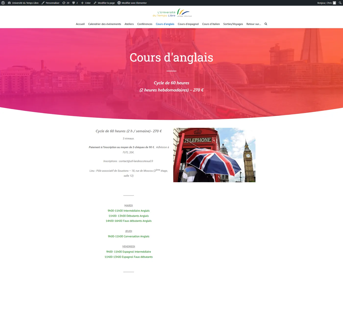 UTL Landes Côte Sud, Association culturelle · Refonte